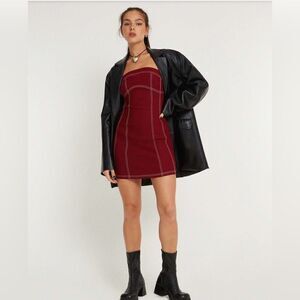 Motel Baladis Mini Dress in Tailoring Redwood